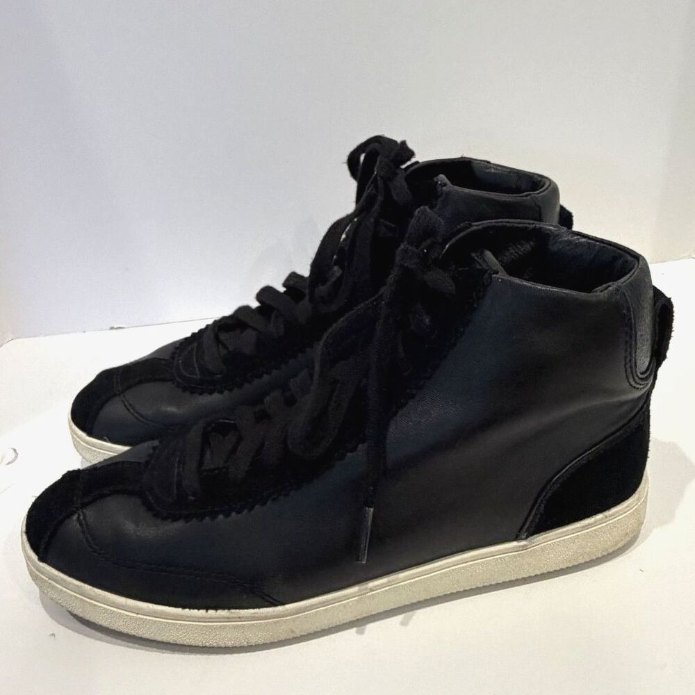 Coach C213 Black Leather High Top Sneakers US 8 / EUR 38 Women